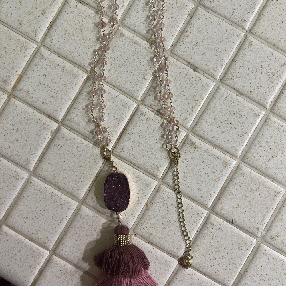 Super long 3 piece Park Lace necklace